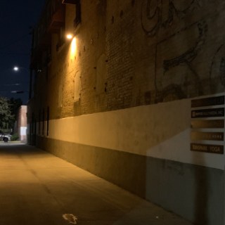 a sign on the side of a building