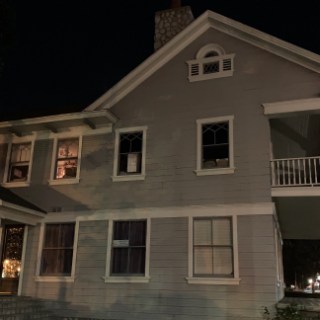 a close up of a house