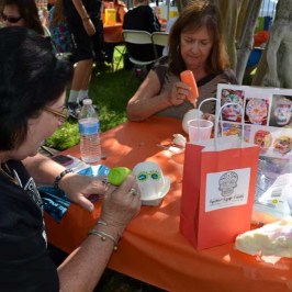 a group of people sitting at a table