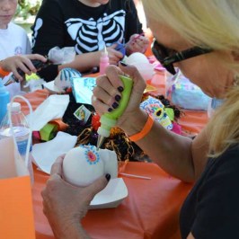 a group of people sitting at a table