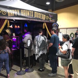 a group of people standing in front of a crowd