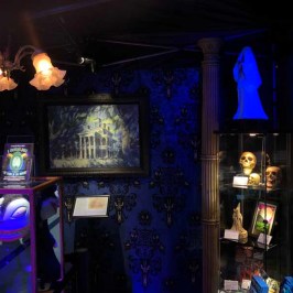 a store front at night