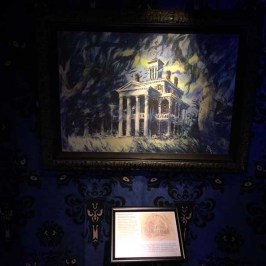 a painting in a dark room