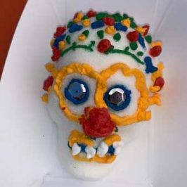 a close up of food on a plate