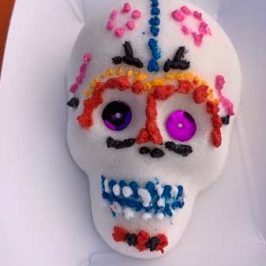 a cake made to look like a face