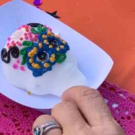 a close up of food on a table