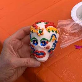 a close up of food on a table