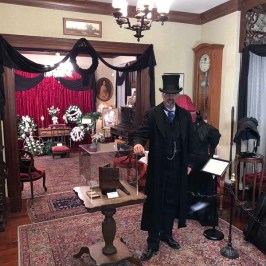 a person standing in a living room