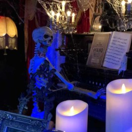 a bunch of lit candles