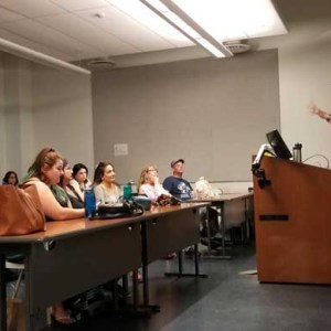 a group of people in a room