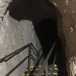 an image of staris in a cave