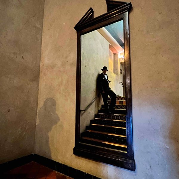 a close up of a brick building