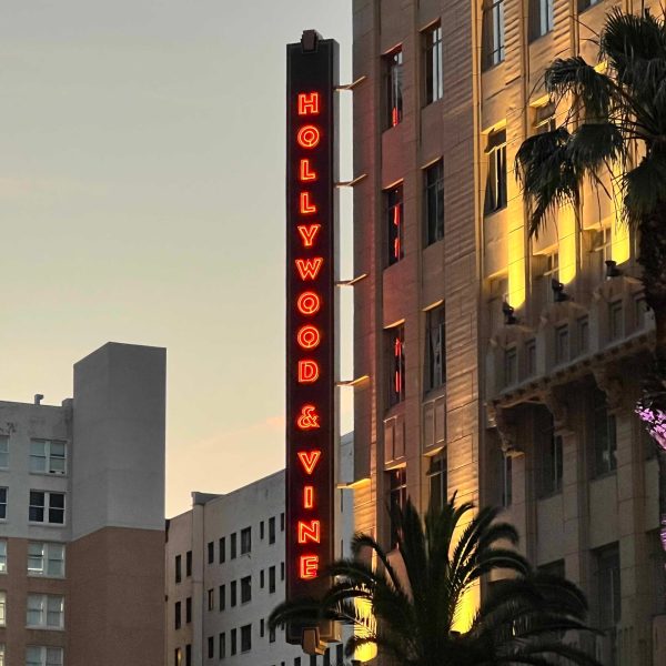 a tall building in a city