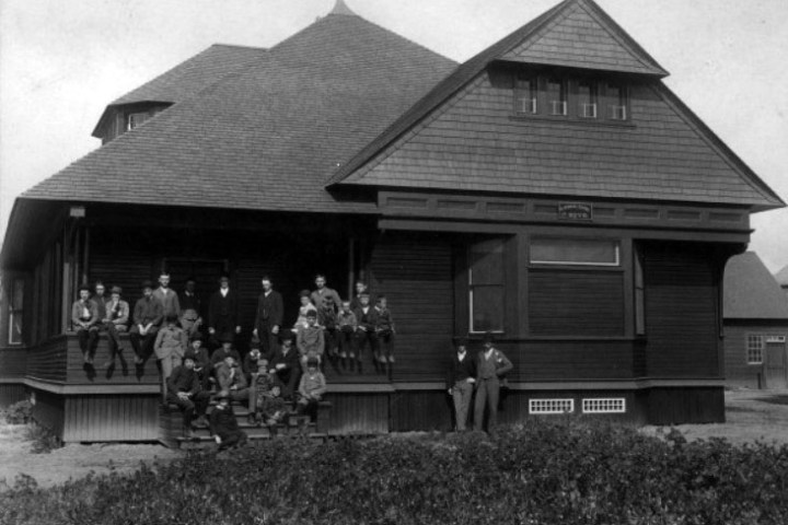 a vintage photo of a house
